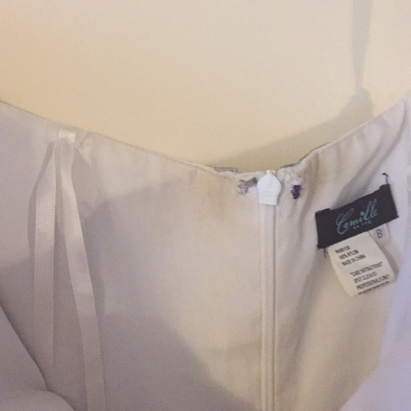 White strapless dress with sequins bust - Picture 7 of 7